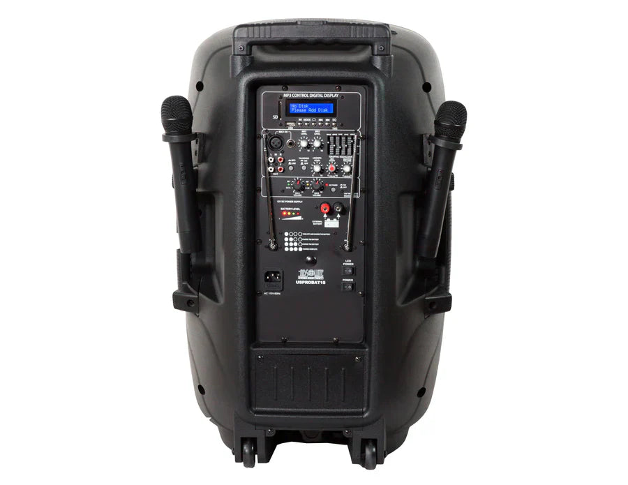 2 Absolute PRO 3500 Watts 15" Active PA DJ Speaker MP3, FM Radio, Bluetooth, Mic