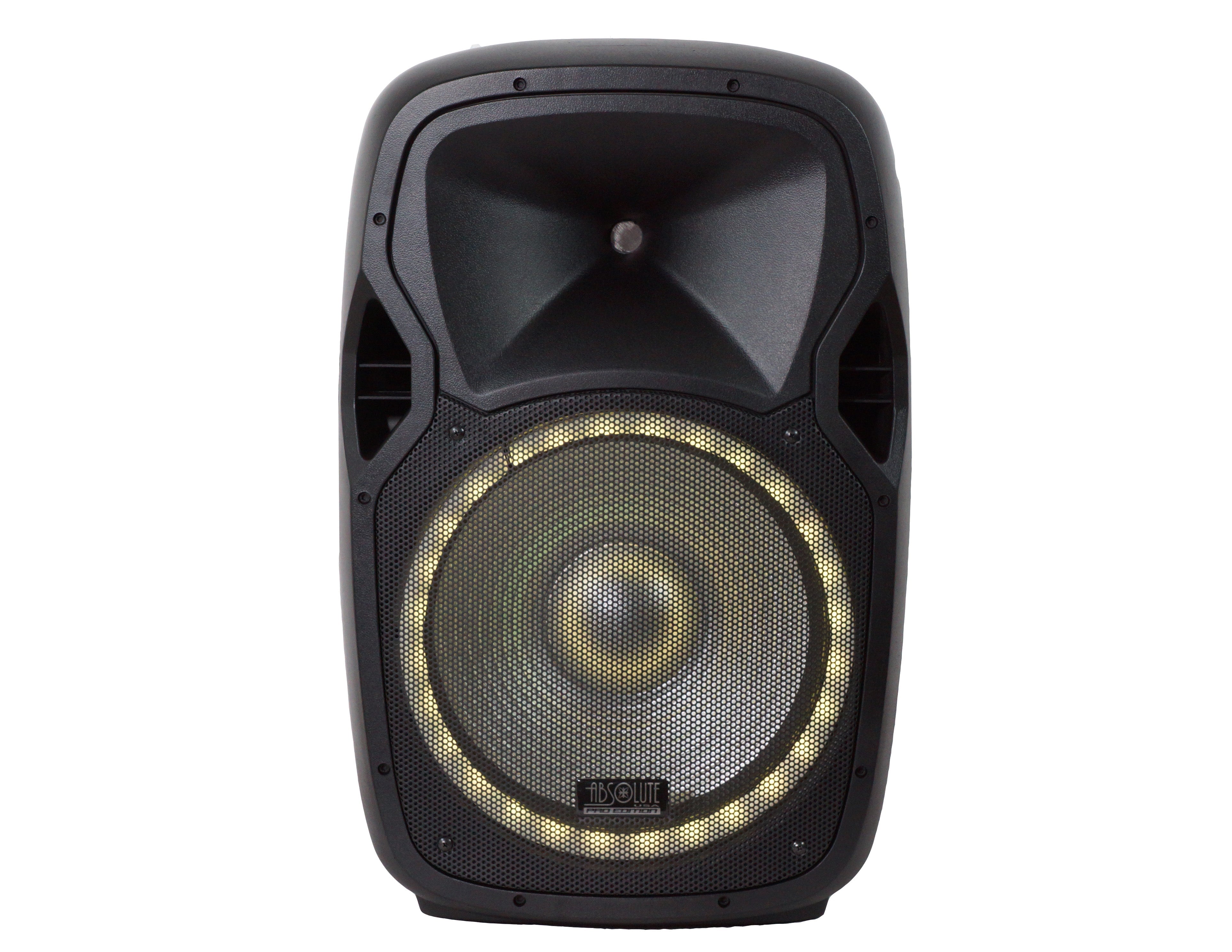 Absolute USPROBAT15 Portable Loud Speaker Bluetooth Party 3500W 15 Inch Wireless Microphone