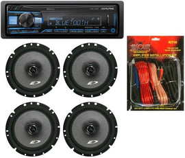Alpine UTE-73BT Digital Media Receiver Bluetooth & 2 Pair SXE-1726S 6.5