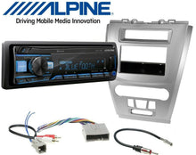 Load image into Gallery viewer, Alpine UTE-73BT, Single-DIN Digital Media Stereo w/ Bluetooth, USB &amp; Auxiliary + Metra 99-5821S Single or Double DIN Dash Kit for Ford Fusion 2010-2012 - Silver