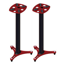 Load image into Gallery viewer, Ultimate Support MS-90-36R MS Series Professional Column Studio Monitor Stands with Non-marring Decoupling Pads and Three Internal Channels - 36"/Red