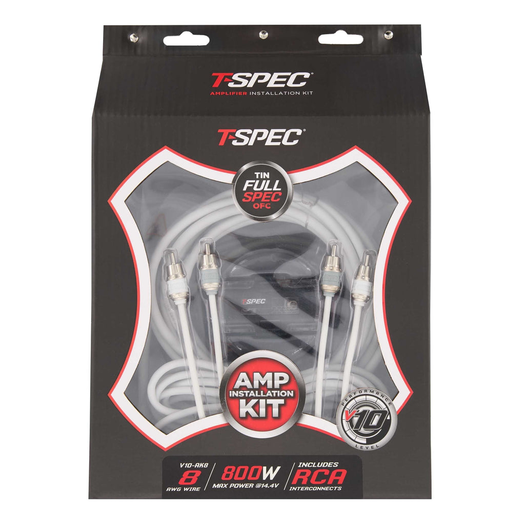 T-SPEC V10-AK8 v10 8 AWG Amp Kit - 800 W with RCA Cable