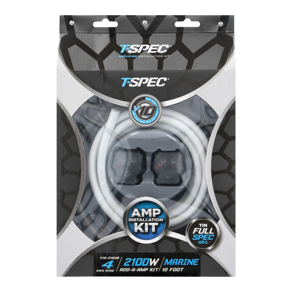 T-SPEC V10-D104K v10 Marine - 4GA ADD-A-AMP Kit for 1/0 Power Kits