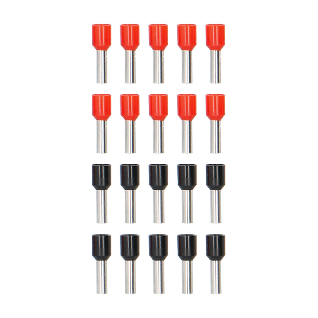 T-SPEC V10GA-FERR 20-Piece Red and Black 10GA Ferrules - Refill Pack