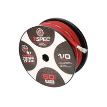 Load image into Gallery viewer, T-SPEC V10PW-1RD50 1/0 AWG 50ft Matte Red OFC Power Wire - v10 Series
