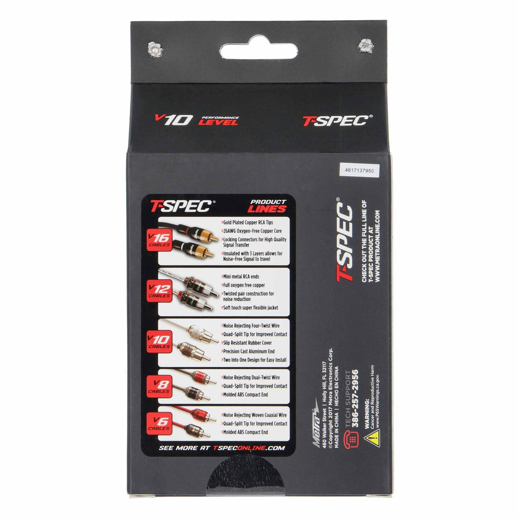 T-SPEC V10RY2 RCA v10 Series 2-Channel Audio Cable - 1M-2F