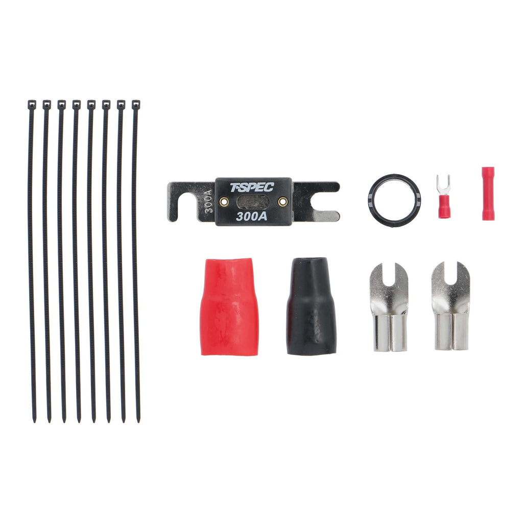 T-SPEC V12-AK1 V12 1/0 AWG Amp Kit - 6000 W with RCA Cable