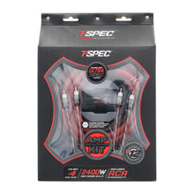 Load image into Gallery viewer, T-SPEC V12-AK4 v12 4 AWG Amp Kit - 2400 W with RCA Cable