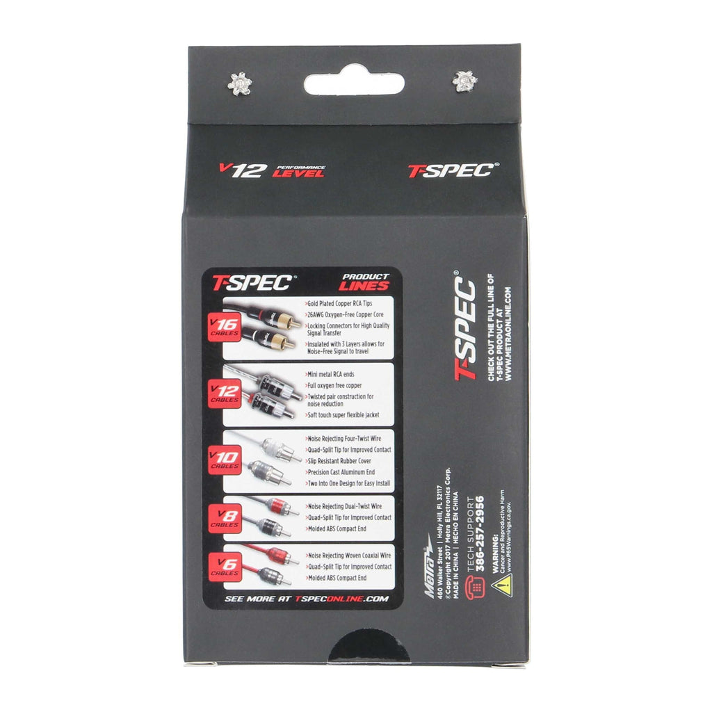 T-SPEC V12RY1 RCA v12 Series 2-Channel Audio Cable - 1F-2M