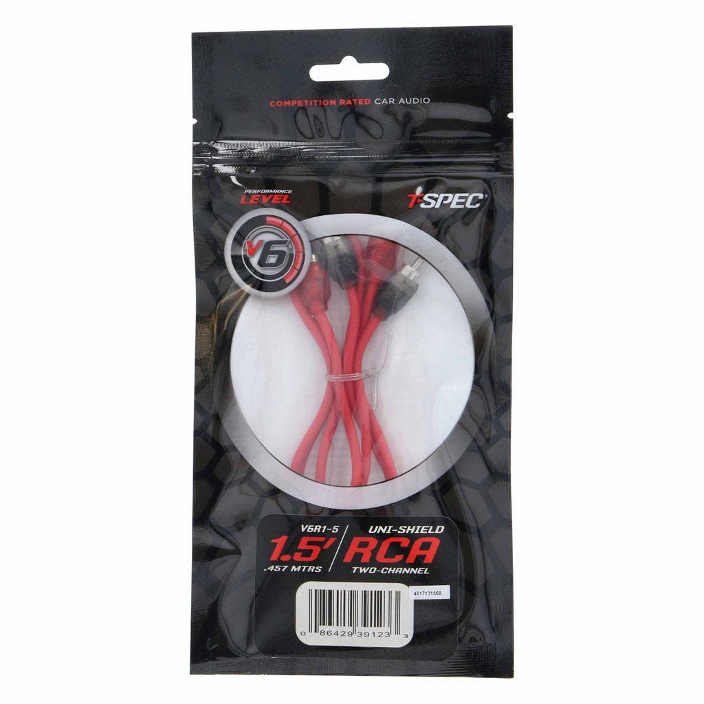 T-SPEC V6R1-5 RCA v6 Series 2-Channel Audio Cable - 1.5 FT