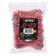 Load image into Gallery viewer, T-SPEC V6R10-10 RCA v6 Series 2-Channel Audio Cable - 10 FT - 10 Pack