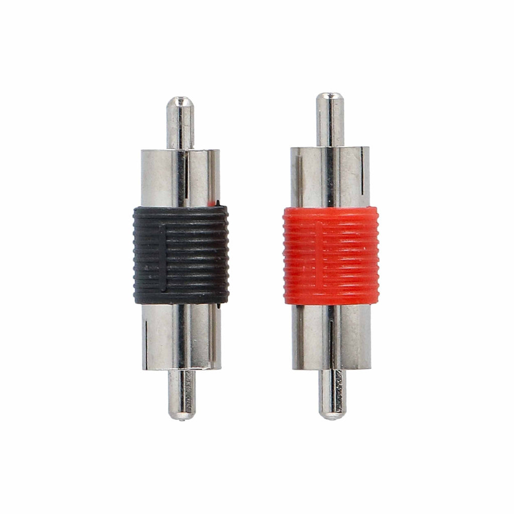 T-SPEC V6RCA-BMN Male to Male Nickel Plated RCA Barrel Adapter - 2 Pack