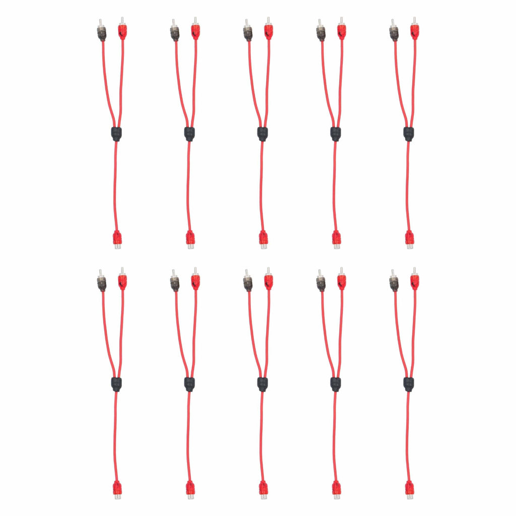 T-SPEC V6RY1-10 RCA v6 Series 2-Channel Audio Y Cable - 1F-2M - 10 Pack