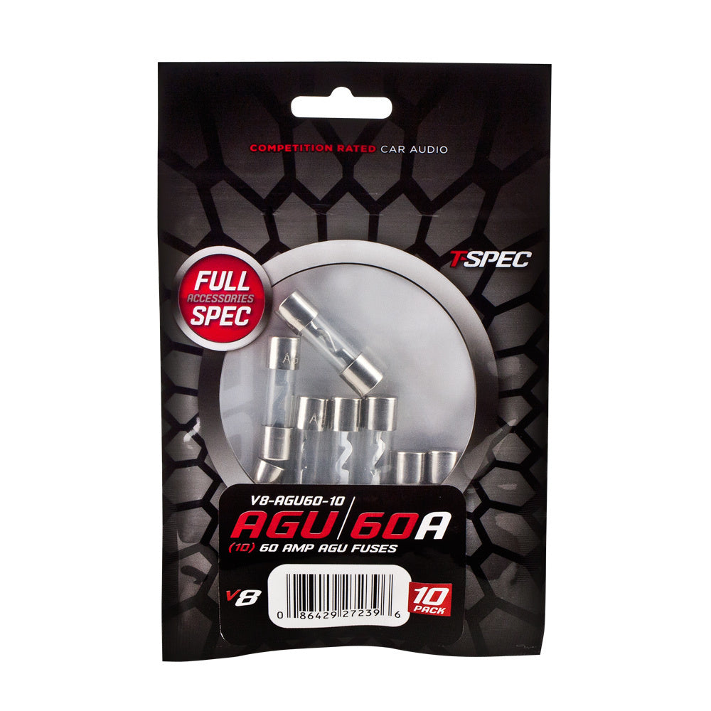 T-SPEC V8-AGU60-10 AGU Fuses v8 Series Nickel Plated - 10 Pack