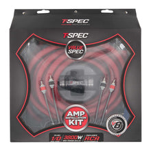 Load image into Gallery viewer, T-SPEC V8-AK1 v8 1/0 AWG Amp Kit - 3800 W with RCA Cable