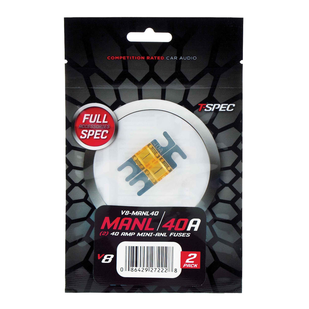 T-SPEC V8-MANL40 Mini ANL Fuses V8 Series Nickel Plated-2 Pack