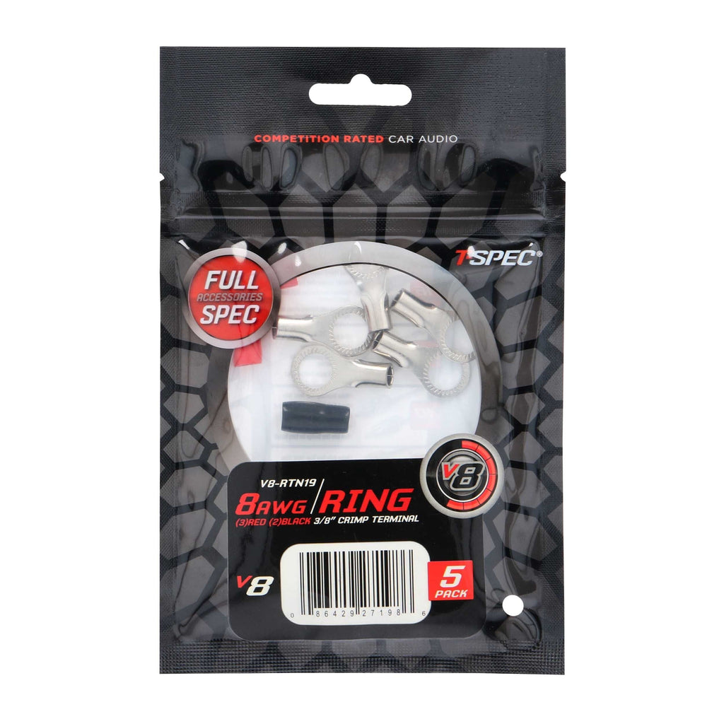 T-SPEC V8-RTN19 8 AWG 3/8IN Ring Terminal 5pk - v8 SERIES