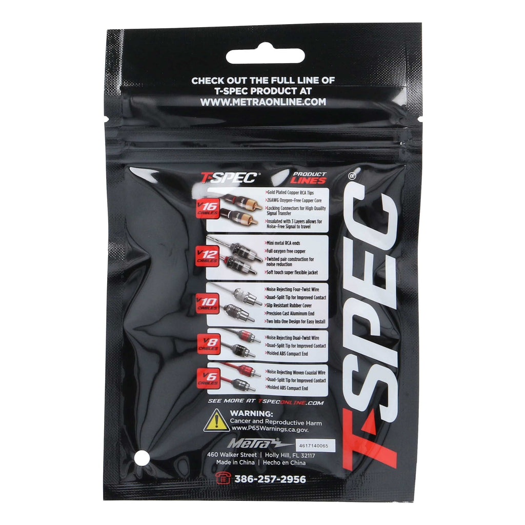 T-SPEC V8-ST1 4 AWG 1/4 inch Spade Terminals 5pk - v8 SERIES