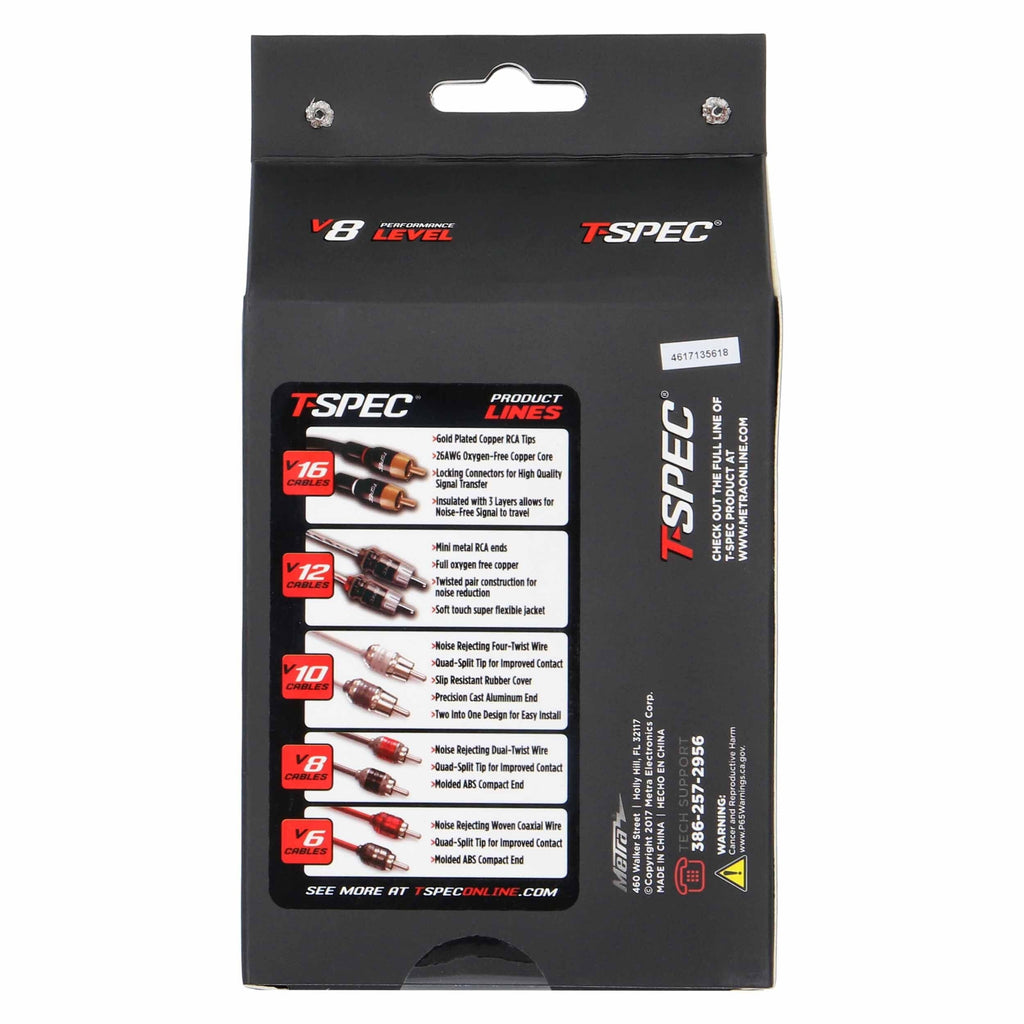 T-SPEC V8R1-5 RCA v8 Series 2-Channel Audio Cable - 1.5 FT