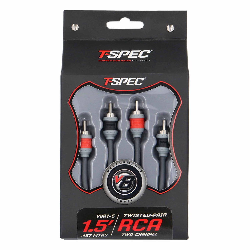 T-SPEC V8R1-5 RCA v8 Series 2-Channel Audio Cable - 1.5 FT
