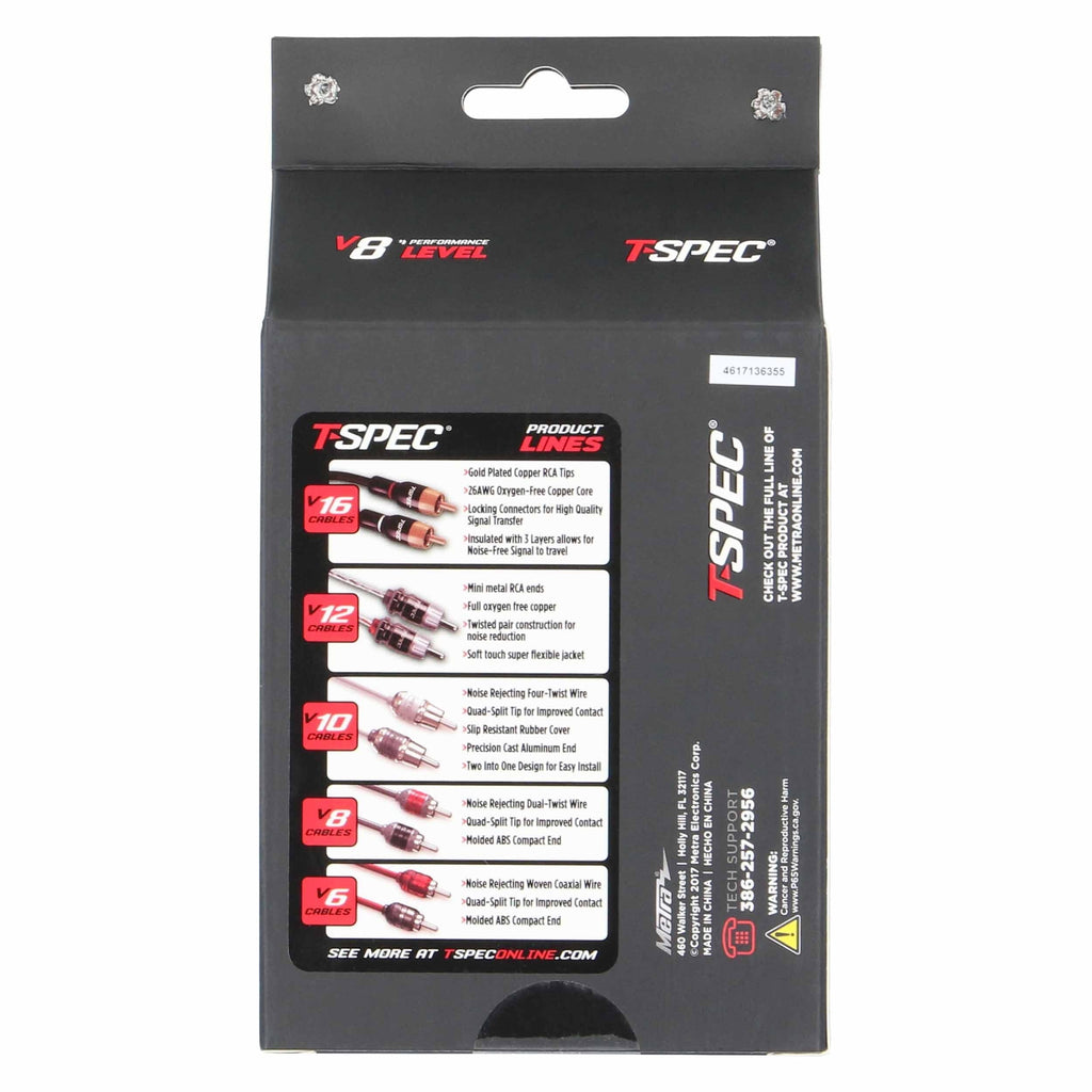 T-SPEC V8R10 RCA v8 Series 2-Channel Audio Cable - 10 FT