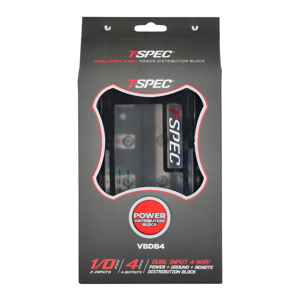 T-SPEC VBDB4 Distribution Block Dual Input 4-Way Power + Ground