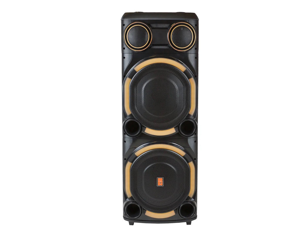 MR DJ VEGAS Double 15" Bluetooth Speaker Dual 15" 3Way Full-Range Powered/Active