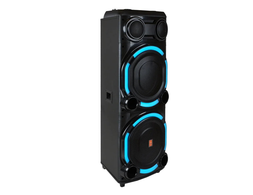 MR DJ VEGAS Double 15" Bluetooth Speaker Dual 15" 3Way Full-Range Powered/Active