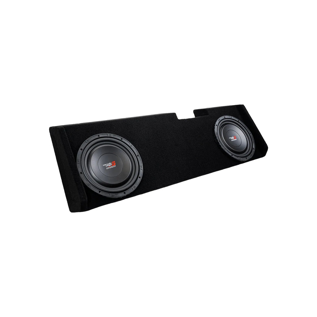 Cerwin Vega H12DV2MDV212RB Dual 12" Sealed Subwoofer Enclosure for 2019-Up Chevy Silverado / GMC Sierra Extended / Crew Cab with H12DV2