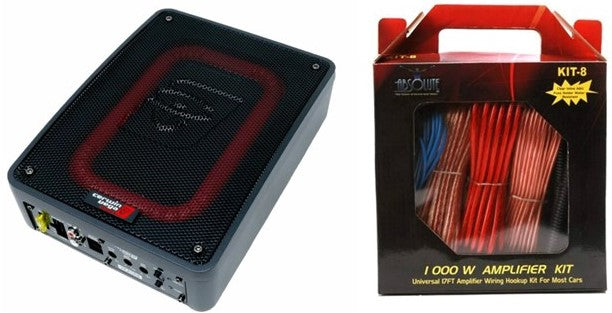 Cerwin Vega VPAS68 Active 6"x8" Subwoofer Enclosure + 8G Amp Kit