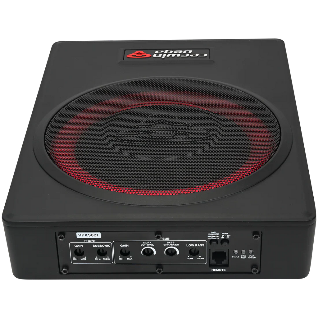 Cerwin Vega VPAS841 8" UNDER-SEAT BASS SOLUTION WITH VEGA BASS + 4 CHANNEL OUTPUT FOR ADDTIONAL SPEAKERS