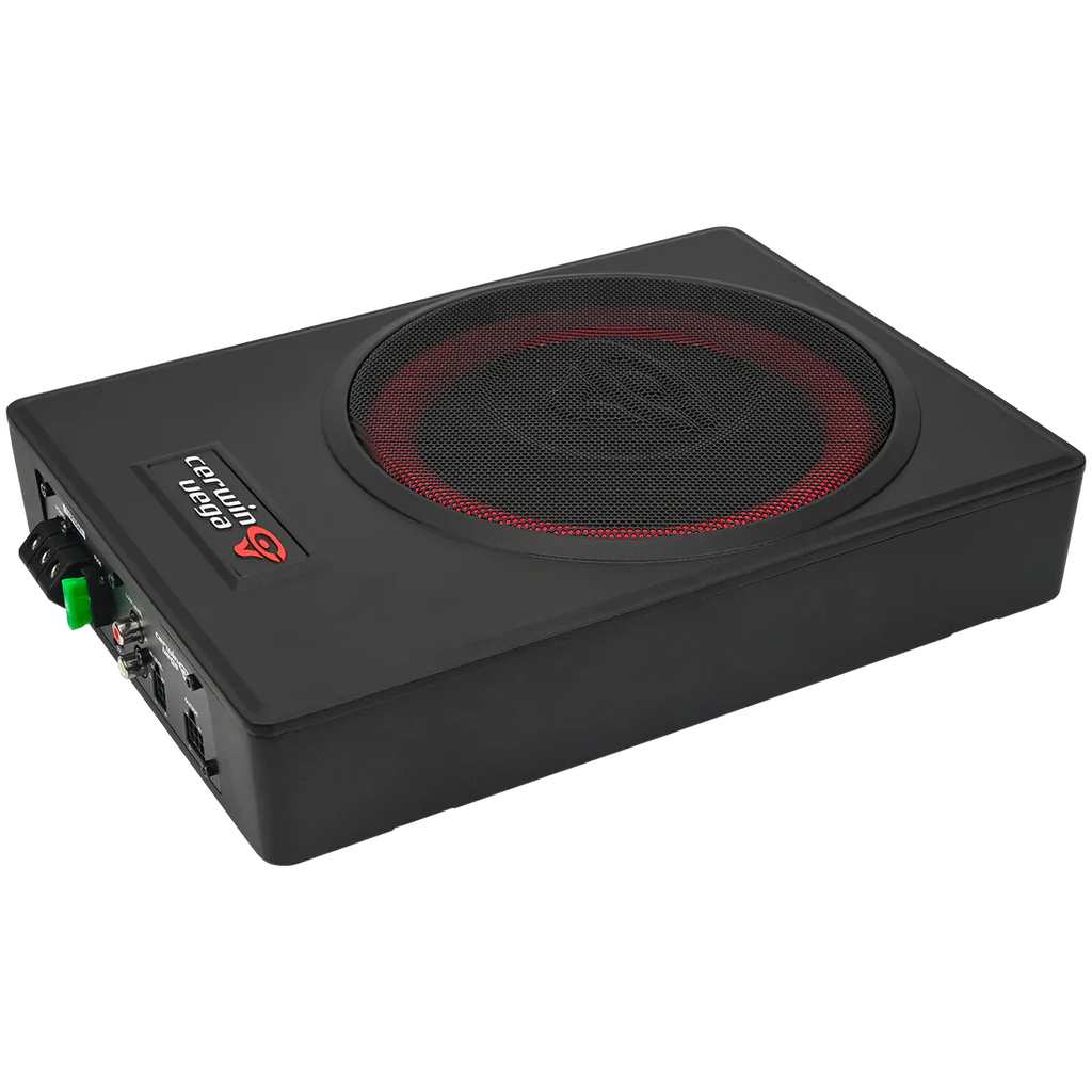 Cerwin Vega VPAS841 8" UNDER-SEAT BASS SOLUTION WITH VEGA BASS + 4 CHANNEL OUTPUT FOR ADDTIONAL SPEAKERS