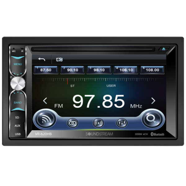 Soundstream VR-620HB 6.2” 2-DIN Touchscreen DVD/CD Headunit w/ Android PhoneLink
