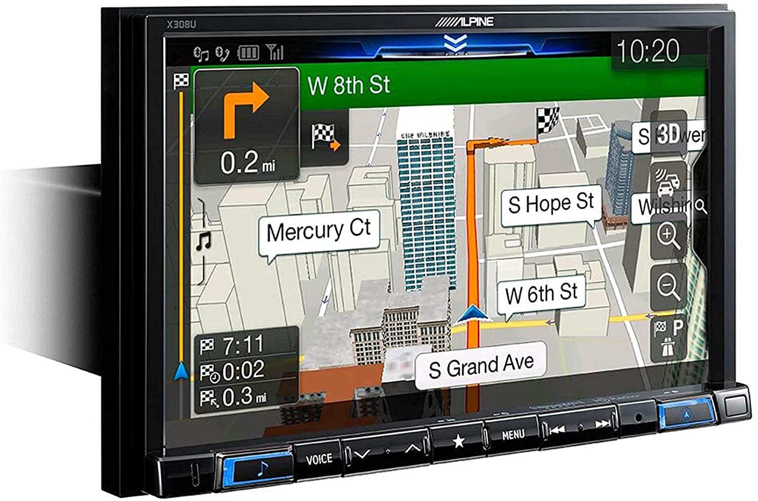 Alpine X308U High Resolution 8-Inch Mech-Less Apple Car Play & Android Navigation