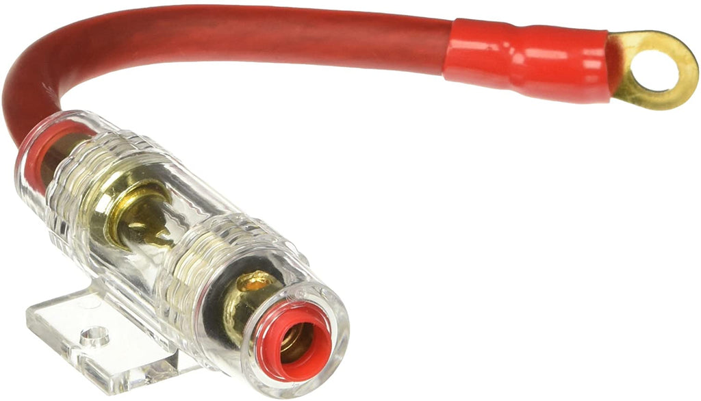 XP Audio XAGUFHPK4R 4-8 Gauge Red Power Cable AGU Inline Fuse Holder 60 Amp Fuse