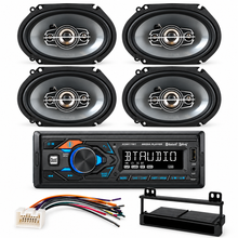 Load image into Gallery viewer, XDM17BT Car Stereo + 2 Pairs TQ-684 Speakers + FMK-550 Kit + FWH-598 Harness Fit 99-03 Ford F-150