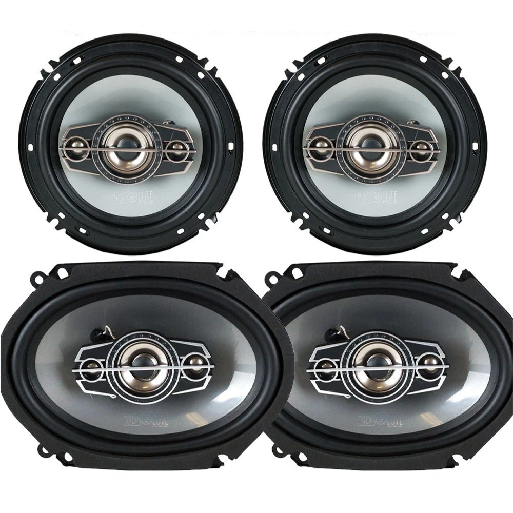 Dual Electronics XDM290BT-FWH594-TQ654-TQ684 Bluetooth Car Stereo AM/FM Radio CD Player & Speaker Package for 1992-1996 F-150