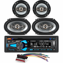 Load image into Gallery viewer, Dual Electronics XDM290BT-FWH594-TQ654-TQ684 Bluetooth Car Stereo AM/FM Radio CD Player &amp; Speaker Package for 1992-1996 F-150