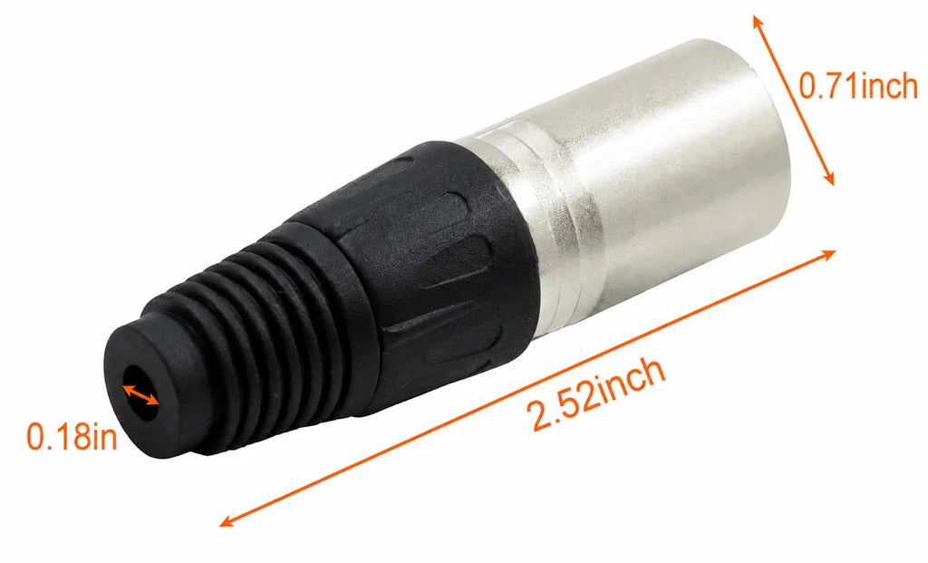 MR DJ USA XLRMH4 2 Pair XLR Male Head 3 Pin Connector Allows for Speaker Cables
