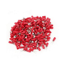 Load image into Gallery viewer, MK Audio PSR8-100 100PCS #8 Red Insulated Fork Spade Wire Connector Electrical Crimp Terminal 18-22AWG