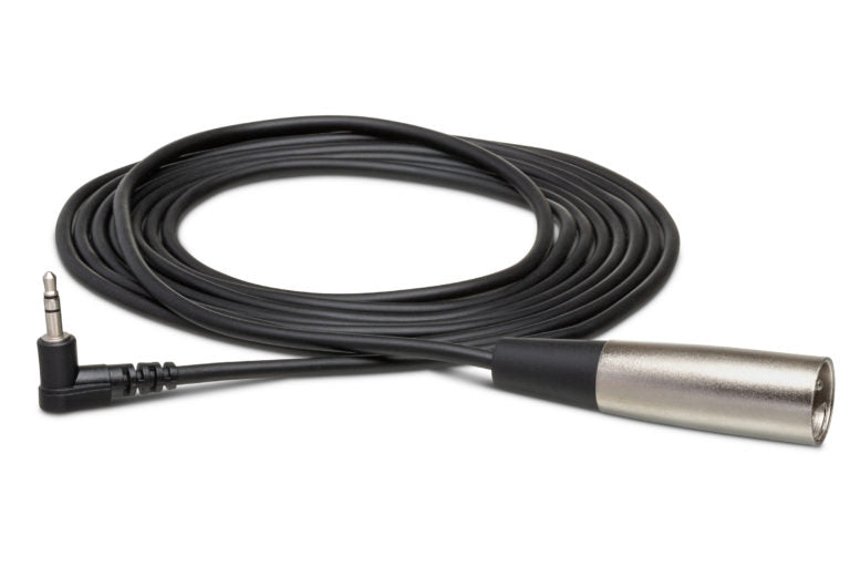 Hosa XVM-115M XLR Male to Right Angle 3.5mm TRS Male Cable 15 foot