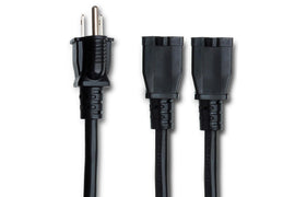 Hosa YAC-406 14-gauge NEMA 5-15P to Dual NEMA 5-15R Power Y Cable