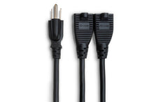 Load image into Gallery viewer, Hosa YAC-407 18-gauge NEMA 5-15P to Dual NEMA 5-15R Power Y Cable