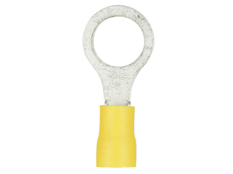 Install Bay YVRT412 Yellow Vinyl Ring Terminal 4 Gauge 1/2 inch - Package of 25