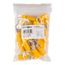 Load image into Gallery viewer, Install Bay YVRT412 Yellow Vinyl Ring Terminal 4 Gauge 1/2 inch - Package of 25