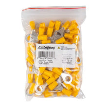 Load image into Gallery viewer, Install Bay YVRT516 Yellow Vinyl Ring Terminal 12-10 Gauge 5/16 in Pack of 100