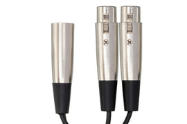 Hosa YXF-101.5 Y Cable XLR Male to Dual XLR Female 1.5 foot