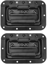 Load image into Gallery viewer, 2 MR DJ HR100B Spring Loaded Recessed Handle Medium Spring Loaded Recessed Heavy Duty Black Flight Case Speaker Cabinet Handle