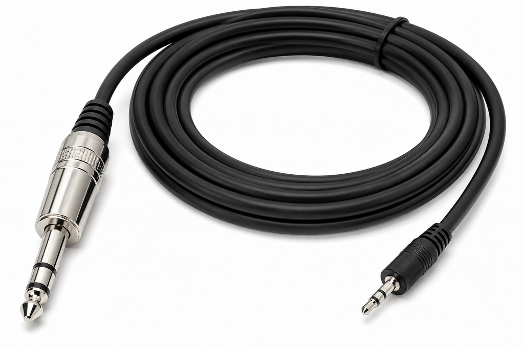 MR DJ CEQS6 6 ft 1/4" TRS (Stereo) Male to 1/8" (3.5mm) TRS Stereo Audio Cable