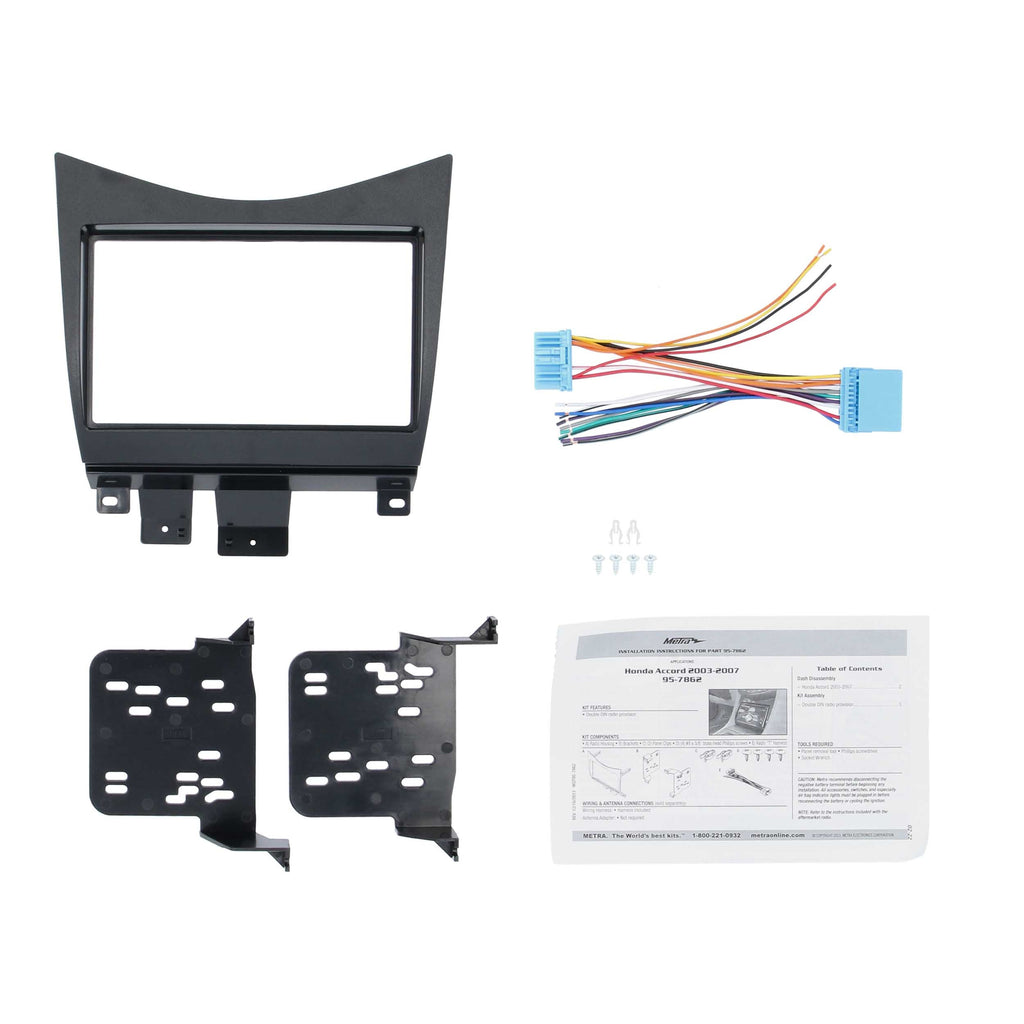 Metra 95-7862 Double DIN Installation Dash Kit - Compatible Fits for Honda Accord 2003-2007